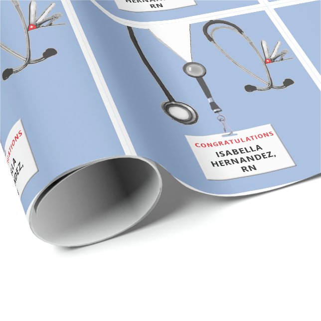 Creative Nursing School Grad Wrapping Paper (Roll Corner)