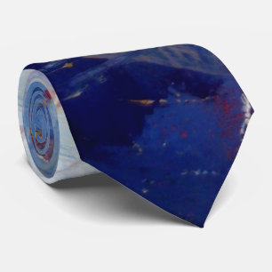 Creative Original Blue Abstract Art Modern Tie