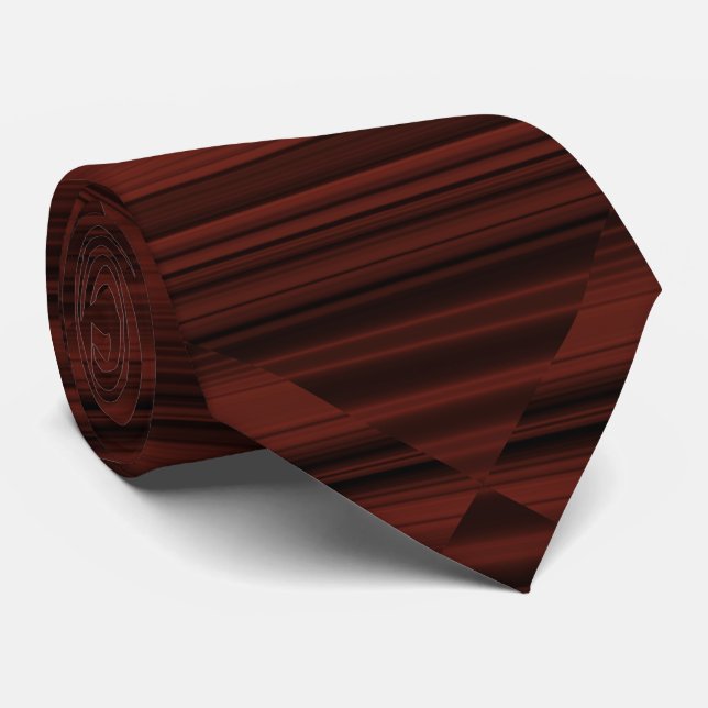 Creative Original Stylish Reddish Brown Abstract Tie (Rolled)