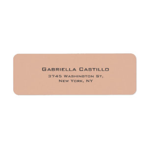 Creative Pastel Color Plain Elegant Simple  Return Address Label
