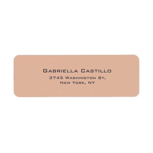 Creative Pastel Colour Plain Elegant Simple  Return Address Label (Front)