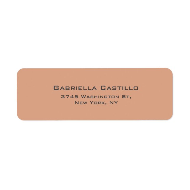 Creative Pastel Colour Plain Elegant Simple  Return Address Label (Front)