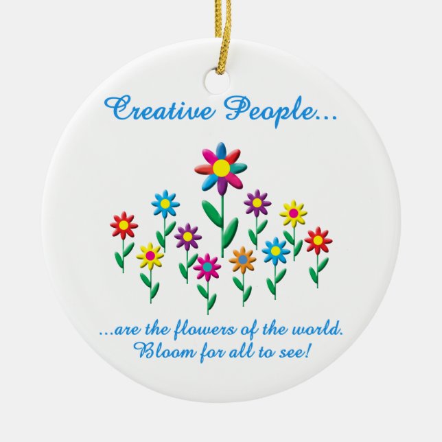 Creative People Ceramic Ornament (Front)