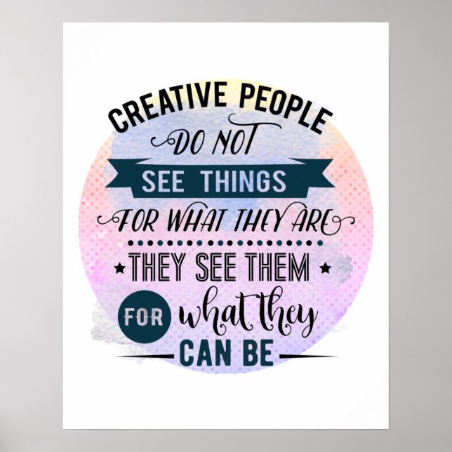 Creative People Quote Word Art Poster (Front)
