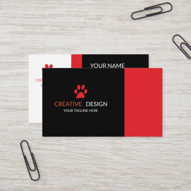 Creative pet business card (Front/Back In Situ)