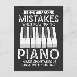 Creative Pianist Witty Piano Musician Music Lover Postcard