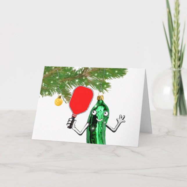 creative pickleball Christmas Holiday Card (Front)