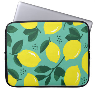 Creative pink-blue paint texture, abstract. laptop sleeve