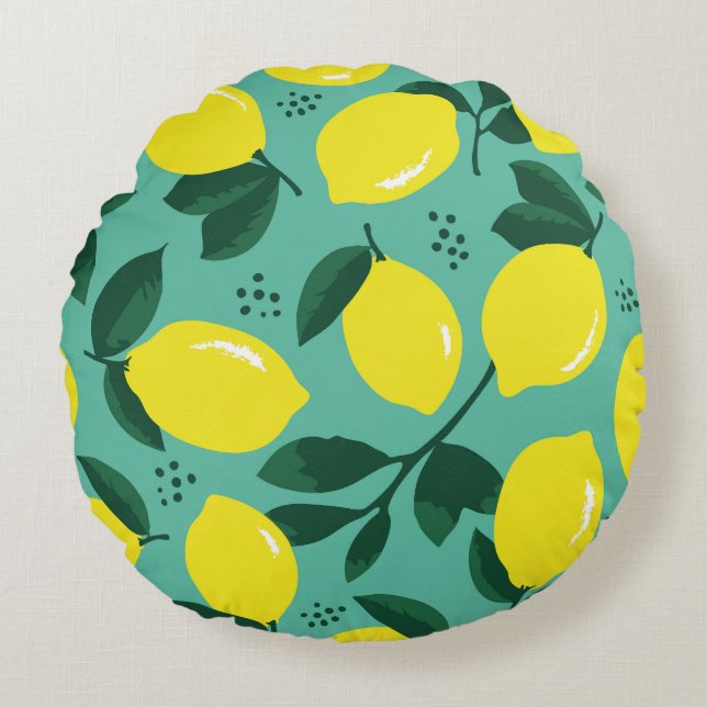 Creative pink-blue paint texture, abstract. round cushion (Front)
