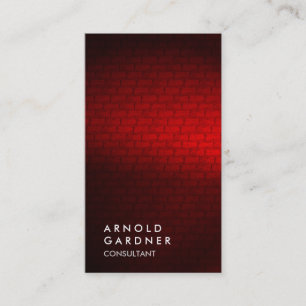 Creative Plain Red Wall Trendy Consultant Business Card