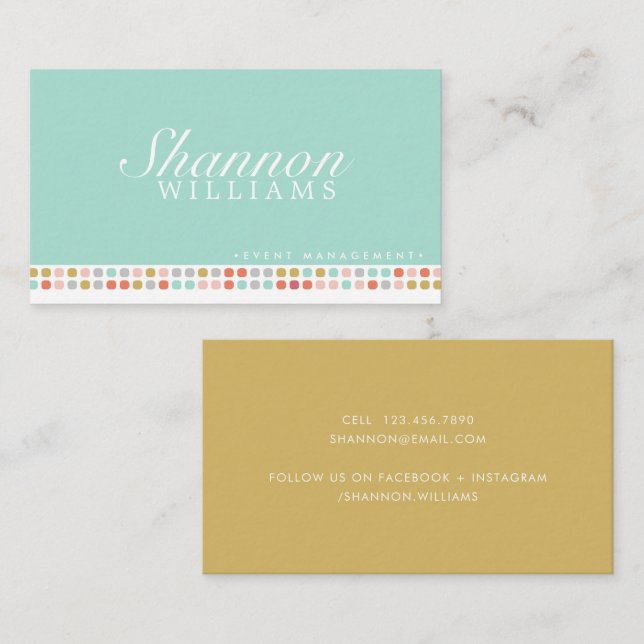 Creative Polka dots  Business Card (Front/Back)