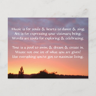Creative Postcard 1g - Art & Motivational Wording