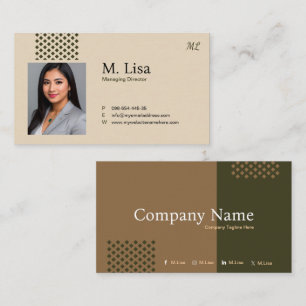 Creative, Premium, With Photo,  Headshot, Photo Business Card