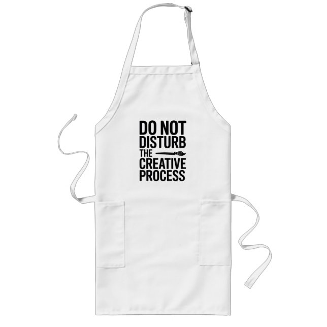 Creative Process Typography Design Long Apron (Front)
