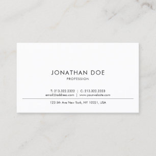 Creative Professional Minimalist Elegant Simple Business Card
