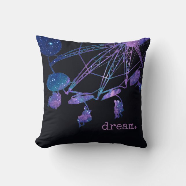 Creative Purple Dream Cosmic Fair Ride Cushion (Front)