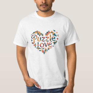Creative Puzzle-Themed Graphics T-Shirt