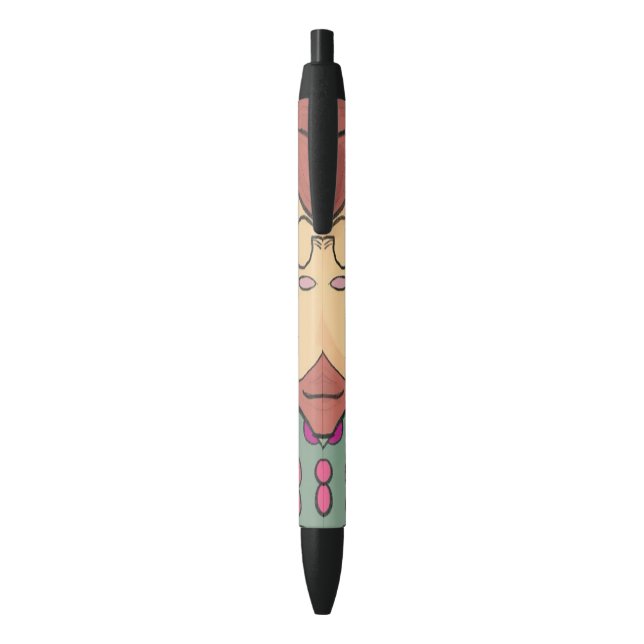 "Creative Quill: Your Design, Your Inspiration" Black Ink Pen (Back (Vertical))