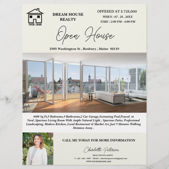 Creative Real Estate Open House  Flyer (Front)