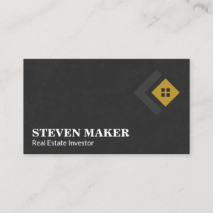 Creative Realtor Logo   Black Texture Business Card