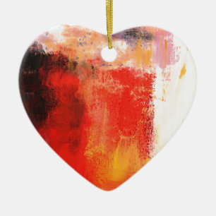 Creative Red Abstract Ceramic Tree Decoration