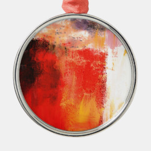 Creative Red Abstract Metal Ornament