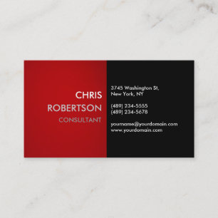 Creative Red Black Attractive Business Card