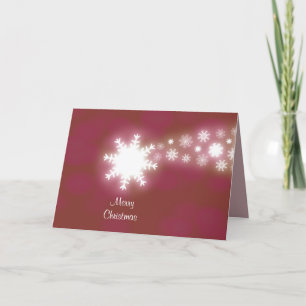 Creative Red Composed Snow Flakes Comet Graphic Holiday Card