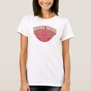 Creative Red WORK MODE OFF Creative Print T-Shirt