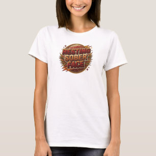 Creative RESTING SOBER FACE Wearable Art T-Shirt