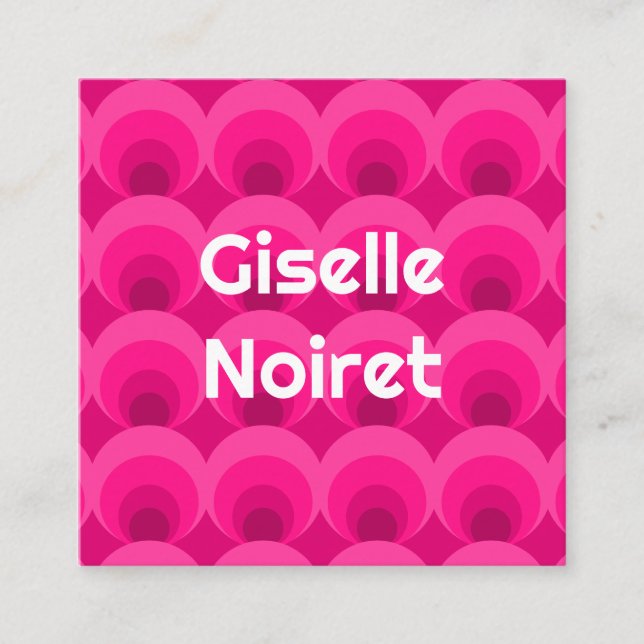 Creative Retro-inspired  Square Business Card (Front)