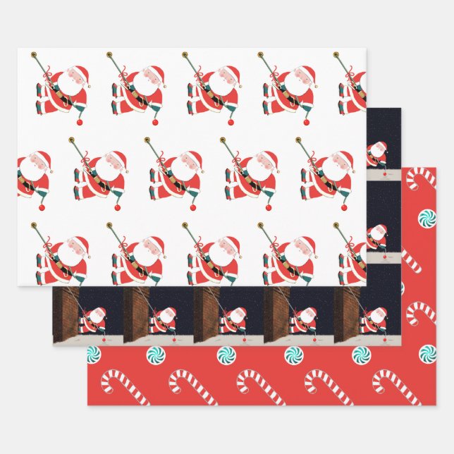 Creative Rock Climbing Christmas Wrapping Paper Sheet (Set)