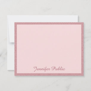 Creative Rose Gold Glitter Handwritten Template