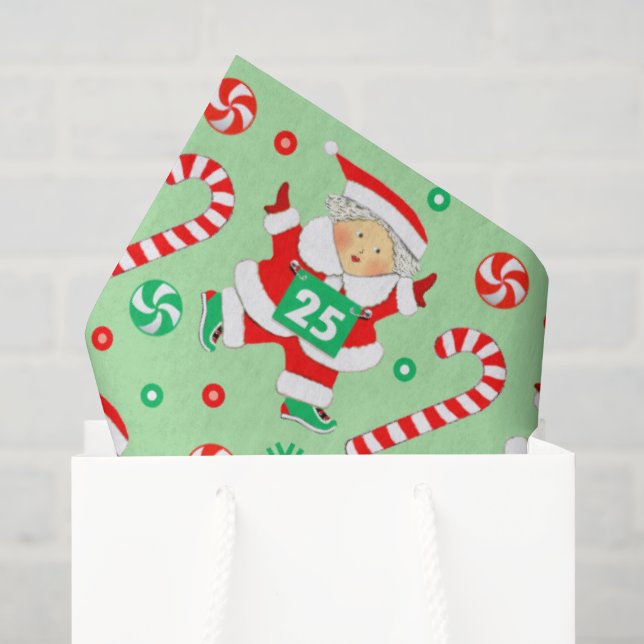 Creative Running Runner Holiday Gift Tissue Paper (Gift Bag)