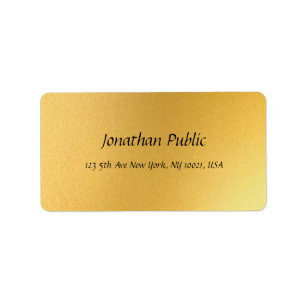 Creative Script Gold Template Modern Address Label