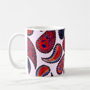 Creative seamless pattern with hand drawn paisley  coffee mug