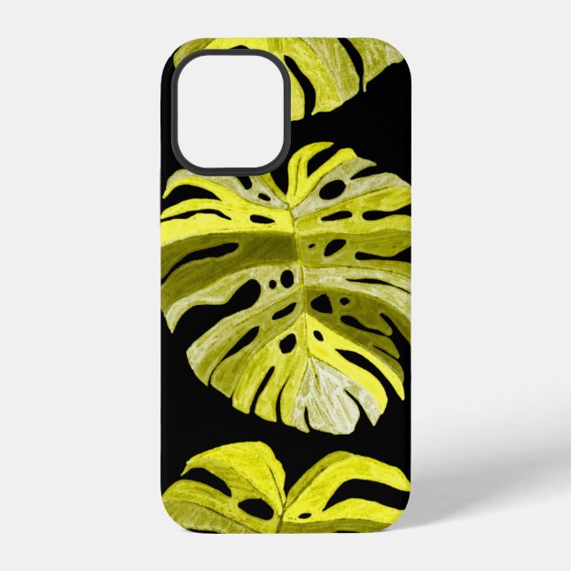 Creative seamless pattern with tropical leaves and iPhone case (Back)