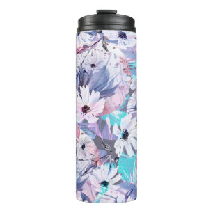 Creative seamless watercolor pattern of plants, He Thermal Tumbler