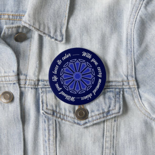 Creative simple colour flower gift mum dad sister 7.5 cm round badge