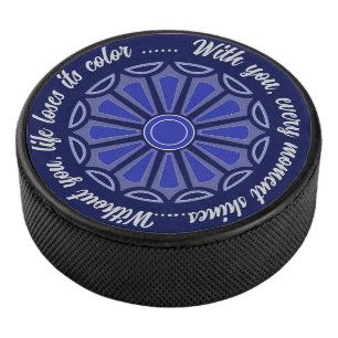 Creative simple colour flower gift mum dad sister hockey puck