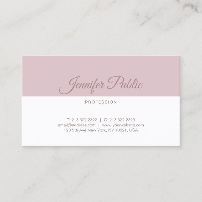 Creative Simple Design Professional Plain Modern Business Card (Front)