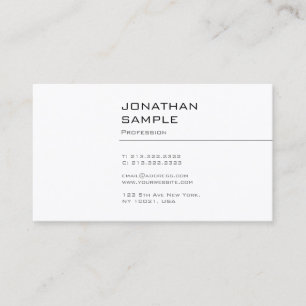 Creative Simple Graphic Design Trendy Modern Plain Business Card