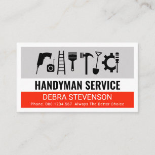 Creative Simple Handyman Tools Layer Business Card
