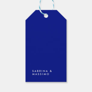 Creative Simple Plain Phthalo Blue Trendy Gift Tags