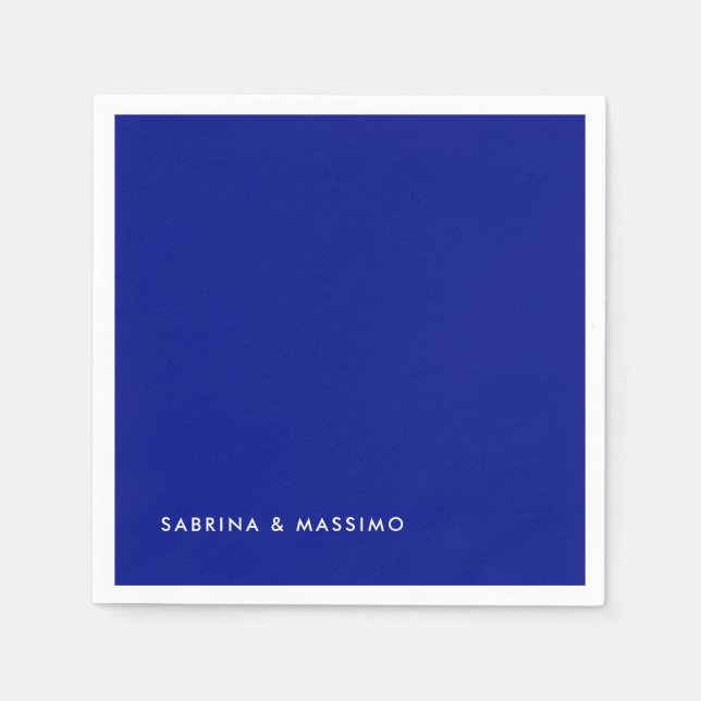 Creative Simple Plain Phthalo Blue Trendy Napkin (Front)