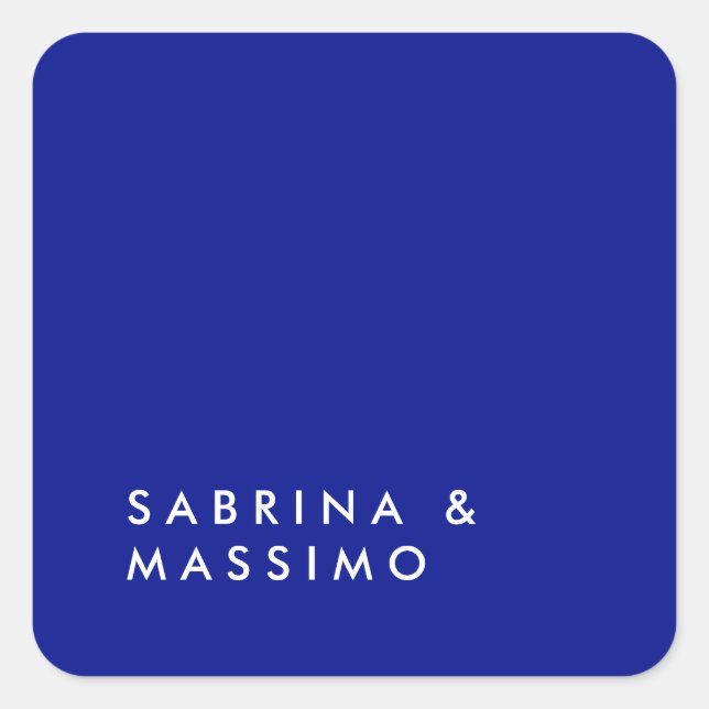 Creative Simple Plain Phthalo Blue Trendy Square Sticker (Front)