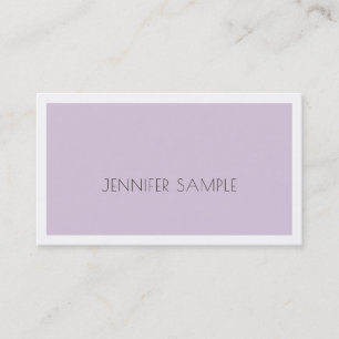 Creative Sleek Design Trendy Violet Purple Luxury Business Card