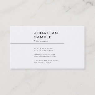 Creative Sleek Graphic Design Professional Plain Business Card