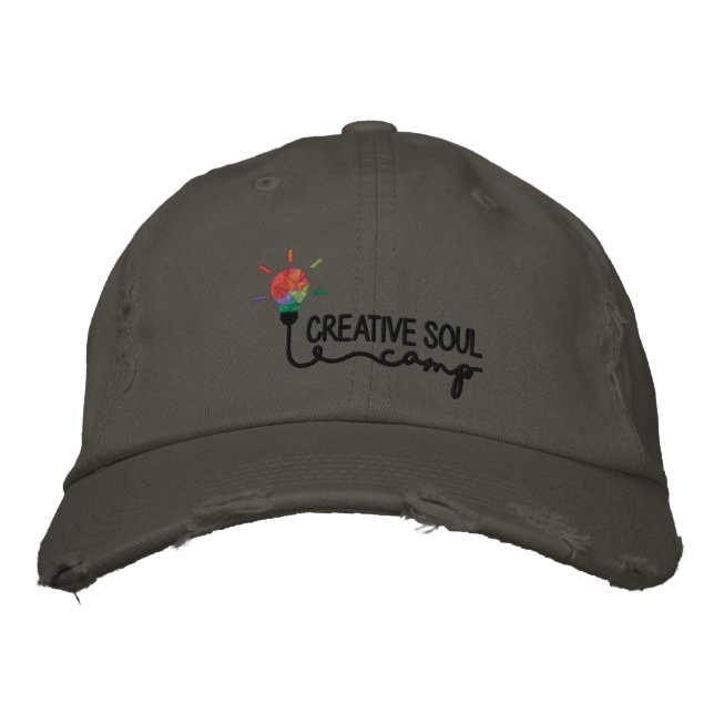 Creative Soul Camp Distressed Cap - Grey (Front)