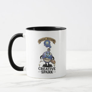 Creative Spark Magic Potion Retro Artist Mascot Mug